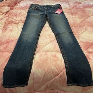 True Religion straight leg mid rise jeans NWT smoke free home